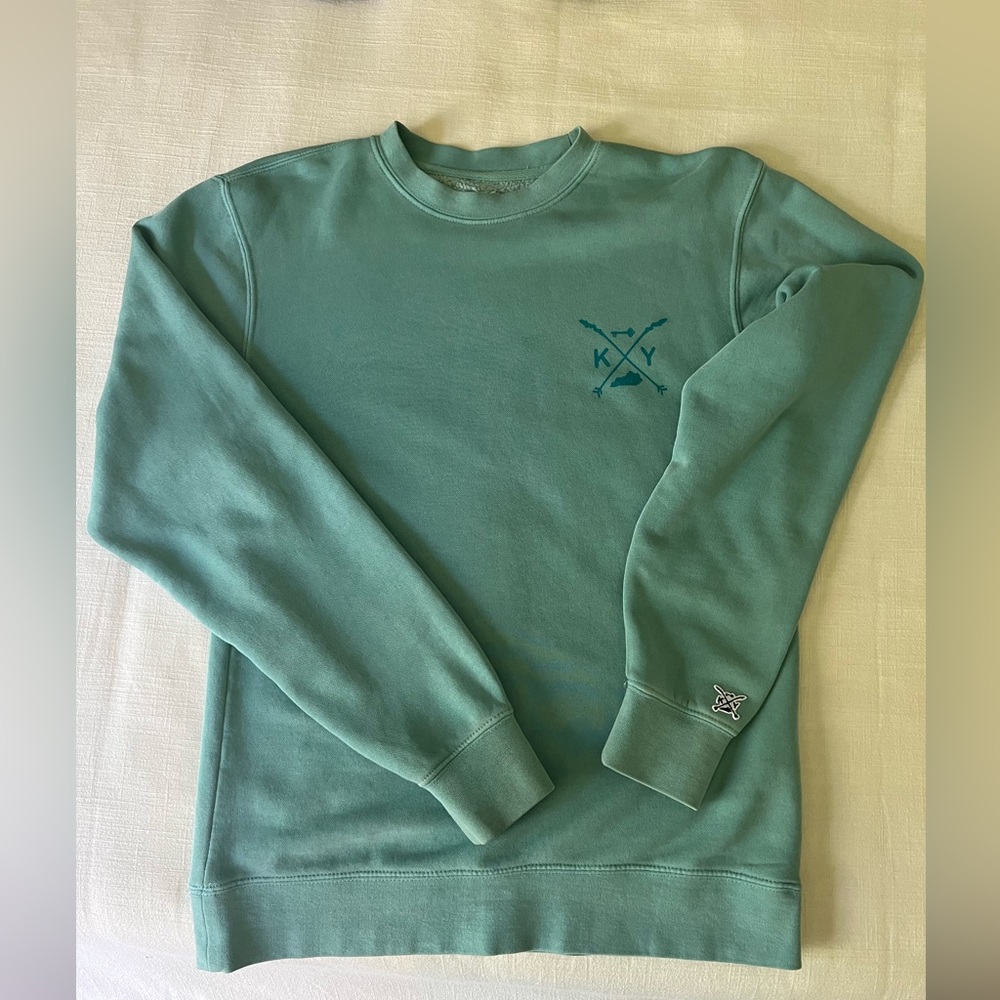 Women’s Pastel Blue Shop Local Kentucky Crewneck sweatshirt , Small